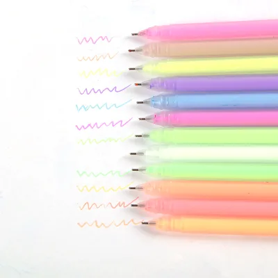 15 Colours High Gloss Pastel Pens Black Card Gouache Drawing Pens Large Capacity Handbook Marker Pens