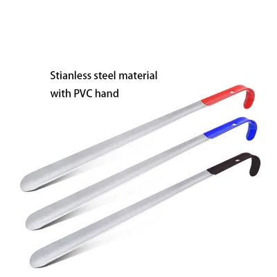 99insole Shoehorn Home Using 42cm Long Holder Metal Stainless Steel Shoe Horns with Leather Handle