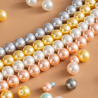 Factory Direct Loose Spacer Beads for DIY Jewelry Making-3/4/6/8/10mm Imitation Pearls Glass Beads for Crystal Lampwork Glass