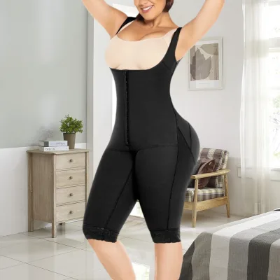 Fajas Colombianas Moldeadoras Women Tummy Firm Anti-Bacterial Shapewear Slimming Corset High Compression Knee Length Tops Stage