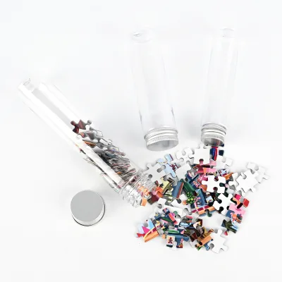 Customizable Micro Jigsaw Puzzle 80 Pieces Mini Test Tube Jigsaw for Adults Stress Relief Portable Travel Game Pocket-Sized Toy