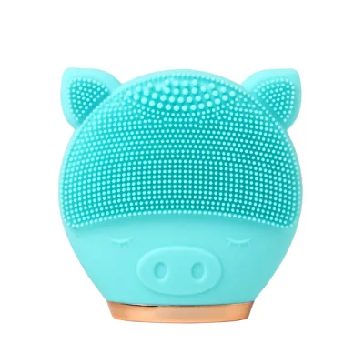 AE-616A CNAIER Rechargeable Waterproof Electric Sonic Silicone Facial Cleaning Brush Cute Cartoon Design Facial Cleansing Brush