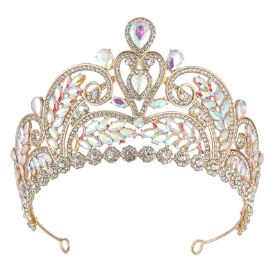Baroque Bridal Crown Crystal Luxury Stage Crown Queen Princess Birthday Crown