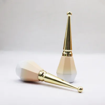 Hexagonal Light Yellow Gradually Discolored Nail Polish Separate Bottle 15ml with Brush Small Fashion Glass Bottle Seal