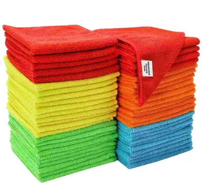 Wholesale 30x30 Colorful Microfiber Cleaning Cloth for Car Detailing & Kitchen Microfiber Towels