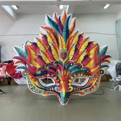 Colorful Customized Inflatable Mask Design for Party Props Ceiling Decoration