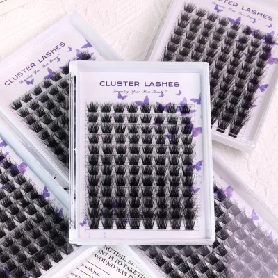 New Design Diy Lash Kit Segment Eyelash Individual Soft Cluster Silk Fluffy Fans Knot Free Lashes Diy Eyelash Extension