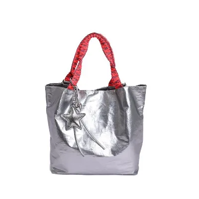 Large-capacity PU Korean-style Single-strap Buckle Strap Solid Color Small Summer Tote Bag Girls 2026 New Fashion Niche Students