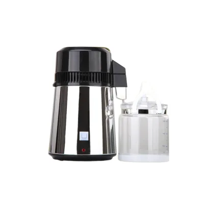 4L Distilled Water Machine Water Distillers for Home Countertop With Glass Container Silver