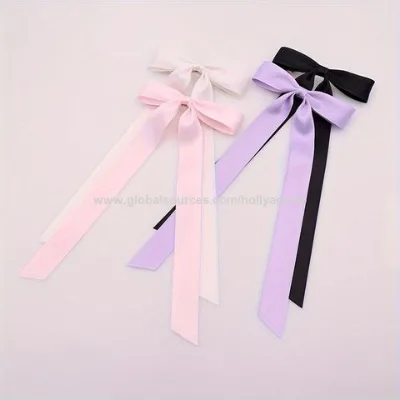 Ribbon hair clip female bow, braided ribbon, fairy hair accessories