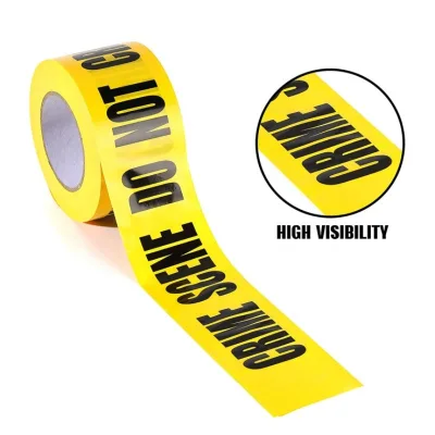 3 Inch X 1000 Feet Caution Tape Waterproof Yellow PE Warning Tape for Hazardous Areas Construction Sites Halloween Parties