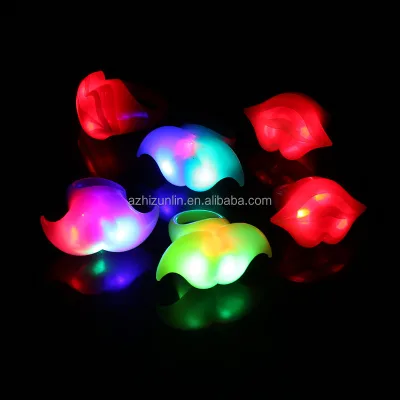 Wholesale LED Red TPR Lip Rings Battery Powered Outdoor Use Party Light-Up Finger Toys for Chinese New Year Christmas