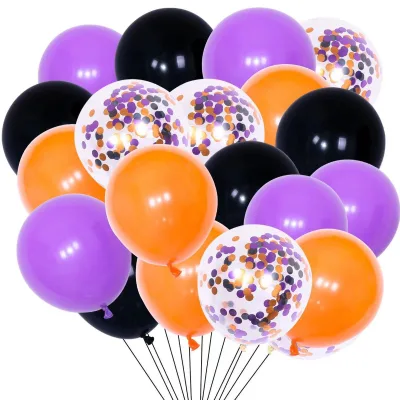 Halloween Ghost Festival Theme Party Decoration Latex Balloon Set Aluminum Film Balloon Package for Weddings Halloween Other