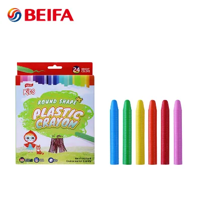 Beifa BRCY00007 Color Dual Tip OEM Students, Children DIY Drawing Wax Crayon Set Plastic Crayon With Color Box