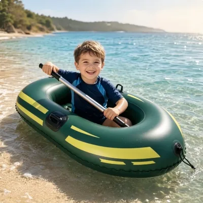 Thickened PVC Inflatable Boat with Handle Suitable for Water Recreation Kids Inflatable Boat and Summer Outdoor Inflatable Kayak