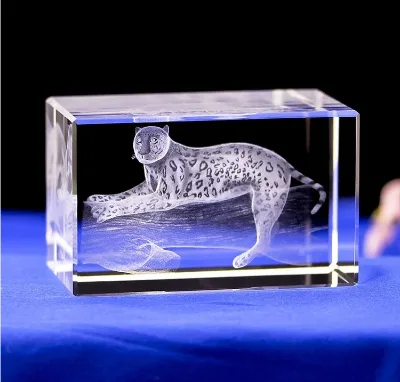 Laser Engraved Crystal Cube Led Light Souvenir 3d Laser Crystal Engraving Business Gift