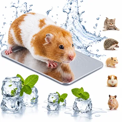 Summer Cool Plate Cooling Pad Hamster Mat Ice Bed for Small Pet Rabbit Hamster Guinea Pig Kitten 12 * 8cm