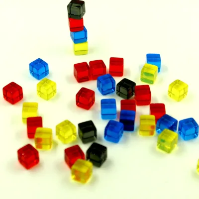 8mm Transparent Acrylic Cube Beads Multi Color Blank Dice Square Game Token Board Game Accessories Crystal Plastic Cubes