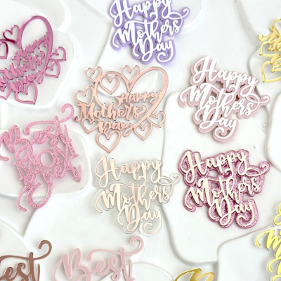 Gold Best Mom Ever Cake Topper for Mother's Day Celebration Birthday Party Decorations Mom's Gift Idea