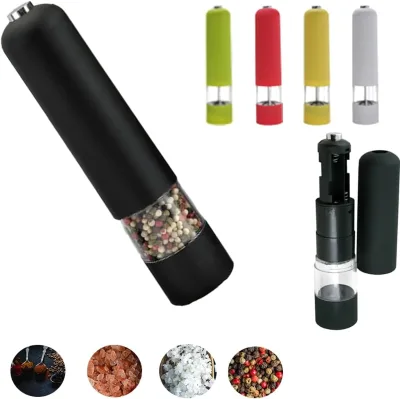 Hot Sale Wholesale Clear Glass Mills Salt and Pepper Grinder Electric Glass Spice Salt Pepper Grinder