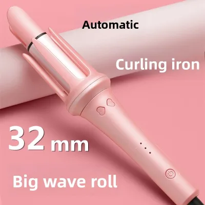 Fully Automatic Electric PTC Rotating Curling Iron Tourmaline Negative Ions LED Temperature Display Large Wave Curling Hair