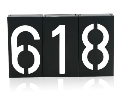 Hotsale Outdoor House Number LED Lighted Address Signs with Waterproof Cover Mailbox Numbers Plaque Solar Powered Led Addres