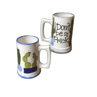 Ceramic Funny Cactus Beer Stein