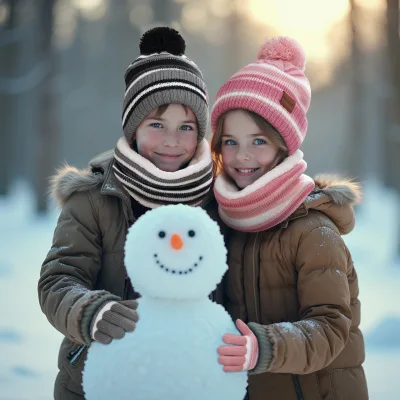 Winter Fleece-Lined 100% Acrylic Striped Jacquard Knitted Hat Scarf Gloves Set 3-Piece Warm Cold-Proof for Boys Girls