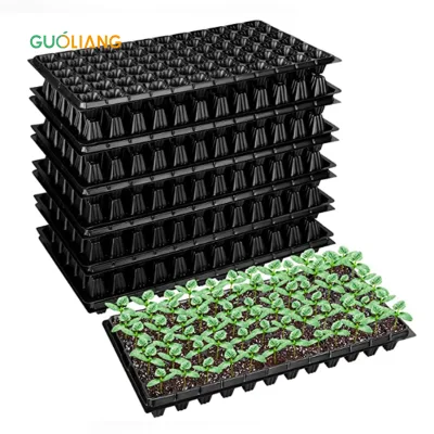 Black Plastic Nursery Seedling Tray Seed Grow Planter Seed Starter Pot Blister Process Plant Propagation 21-200 Cells Free