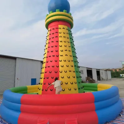 New Style Giant Inflatable Climbing Mountains Wall Bouncy Game Inflatable Rock Climbing Tower for Sale