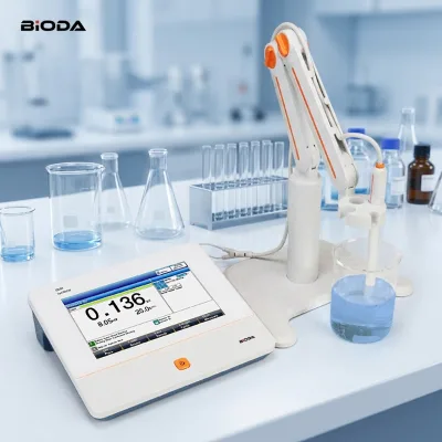 Benchtop Water Quality Calcium Nitrate Ion Sensor Chlorine Analyzer Ion Meter Ammonia PH/ISE/Temp Parameters Industrial Use