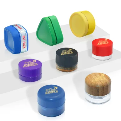 Small 5ml Colorful Glass Concentrate Jar For Spraying Rosin Jar With Child Smell Proof Screw Lid For Extract Oil
