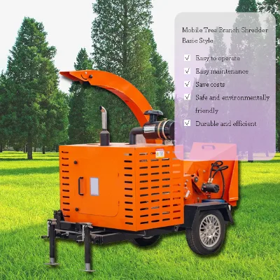 Factory price multi-functional sawdust portable chip branch diesel industrial waste pallet mobile shaving machine wood crusher