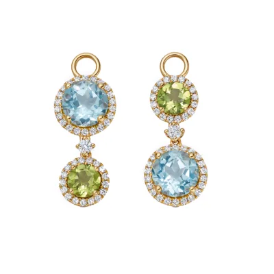 Gemnel  Elegant Jewelry Zircon Surround Mismatched Detachable Charms for Earring