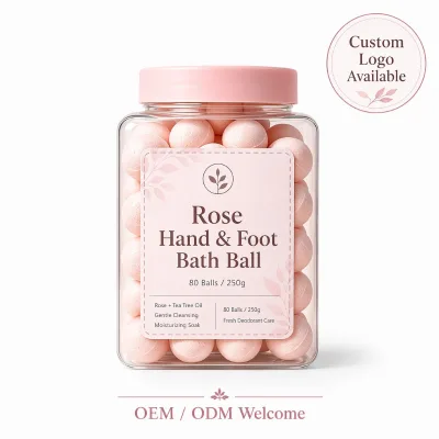 BATHRANI Rose Tea Tree Manicure SPA Balls Hand Spa Fizz Ball Shea Butter Moisturizing Soak Effervescent Deep Cleansing