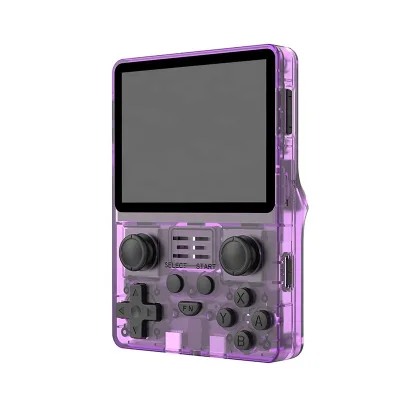 Newest Trans Purple Rgb20S Game Console with 3.5-inch Ips Screen Retro Pocket Mini Arcade Machine Portable Handheld Game Players