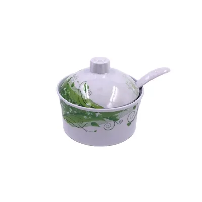 Eco-Friendly Custom Design Unbreakable Melamine Sugar & Creamer Pot with Lid for Home or Cafe Use