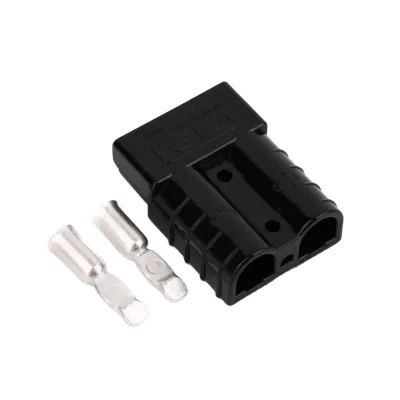 SE50 Connector 50A 6/8/10 AWG Black Style 2 Pin High Current Electric Power Quick Battery Connector Plug for Forklift