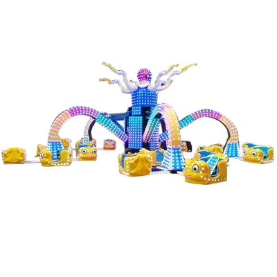 Amusement Park Big Octopus Ride Kiddie Games Swing Octopus Ride Equipment for Sale