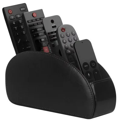 5 Grid Pu Leather Organizer Remote Control Holder Desktop Storage Box Phone Tv Cosmetics Brush Media Controllers