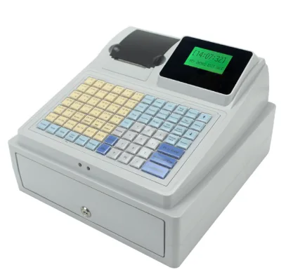 C50 English Cash Register with Built-in Printer, Dual Display & UV Money Checker for Convenience Store Supermarket