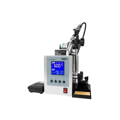 LCD Digital Display Automatic Soldering Machine 300W Mobile Repair Tool Pedal/Manual Feeding Soldering Station