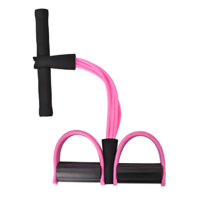6-Tube Toning Tubes Portable Workout Equipment Yoga Fitness Foot Pedal Rope Sit-up Pull Rope Resistance Band