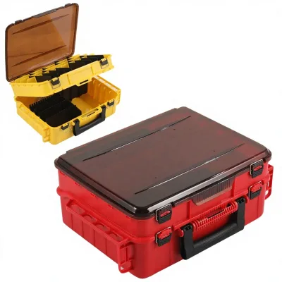 Abs Plastic Portable Double Layer Multifunction Fishing Equipment Storage Box Fishing Tackle Boxes