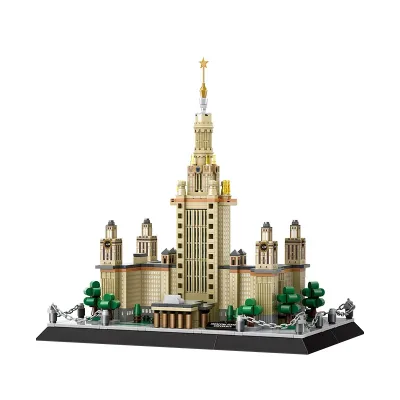 Wange 4227 New MOC Moscow State University Small Particle Assembly Educational Toys Model for Children Gift Building Blocks Sets