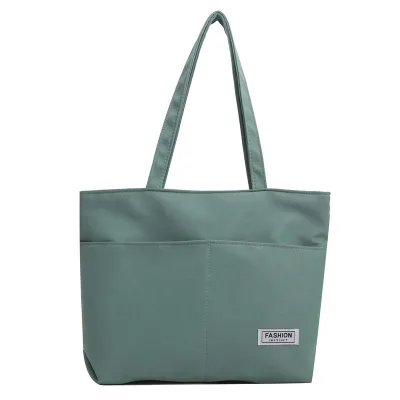 Fashion Women Large Capacity square Green Handbag Tote Shoulder Bag for Shopping Travelling