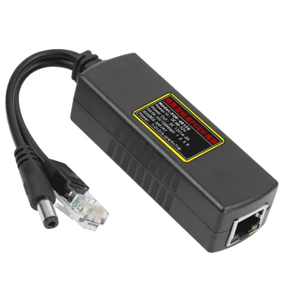 XUNKAI 12V PoE Splitter Adapter 802.3af Compliant 10/100Mbps for FTTH Camera Wireless AP VoIP Phone