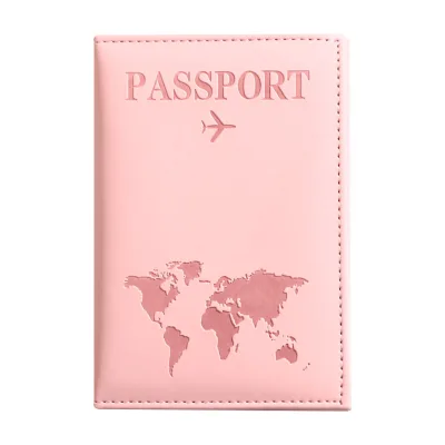 Solid Color PU Leather Slim Portable Passport Holder with Customizable Logo