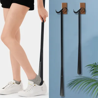Plastic Shoe Horn Long Handle Dressing Stick Adjustable Extended Sock Remover Aid Helper for Shoes Shirts with Travel Bag