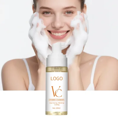 Deep Cleansing Whitening Niacinamide Foaming Facial Cleanser Vitamin C Face Wash Facial Cleanser